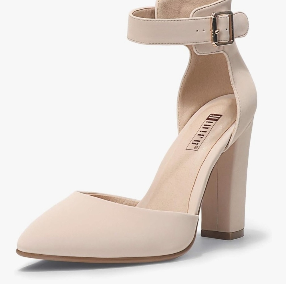 Idifu Nude Suede Heels